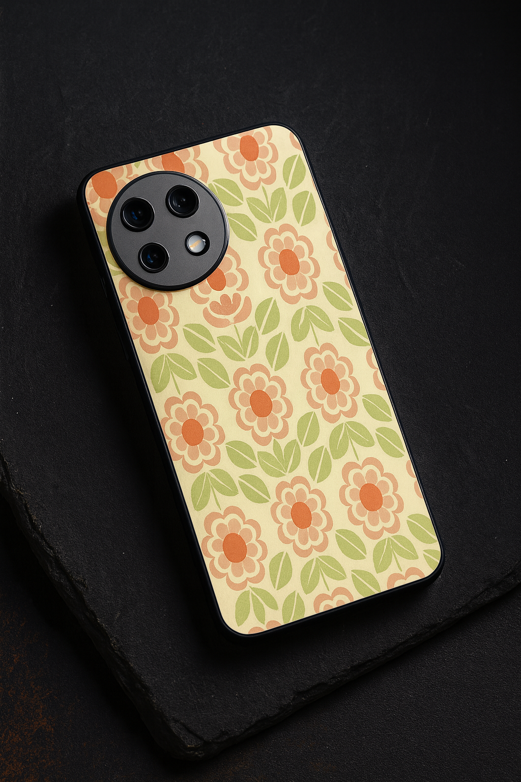 Traditional Floral Love Premium Glass Back Cover For One Plus 13, 12, 11, 10, Nord Series