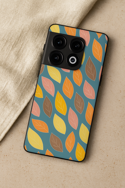 Leaf Pattern Premium Glass Back Cover For One Plus 13, 12, 11, 10, Nord Series