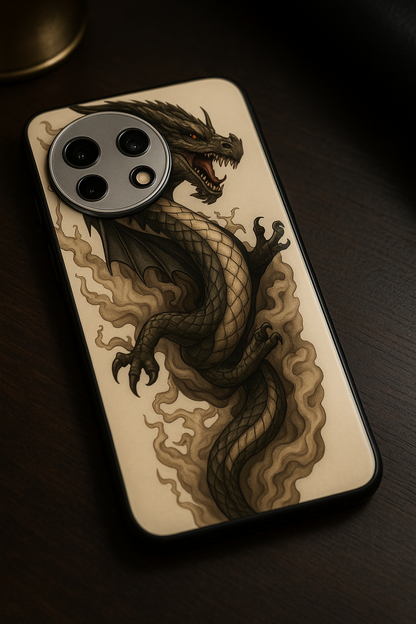 dragon Premium Glass Back Cover For One Plus 13, 12, 11, 10, Nord Series