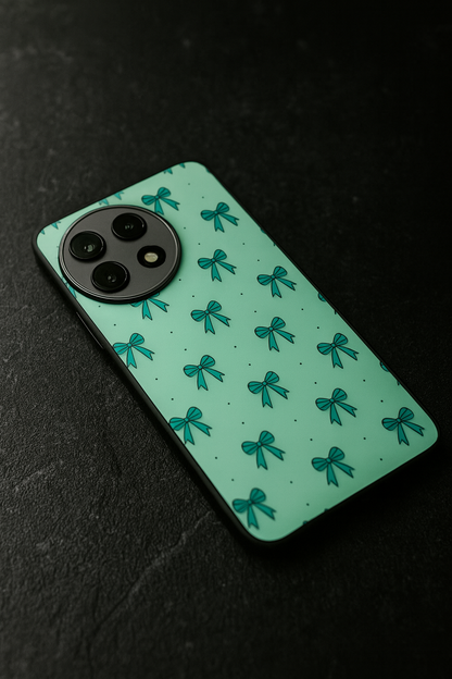 Aesthetic Green Premium Glass Back Cover For One Plus 13, 12, 11, 10, Nord Series