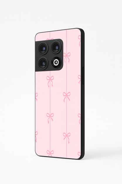 Bows Stripes Premium Glass Back Cover For One Plus 13, 12, 11, 10, Nord Series