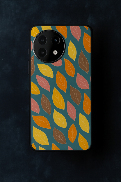 Leaf Pattern Premium Glass Back Cover For One Plus 13, 12, 11, 10, Nord Series