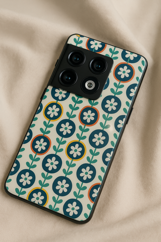 Daisy Retro Pop Premium Glass Back Cover For One Plus 13, 12, 11, 10, Nord Series