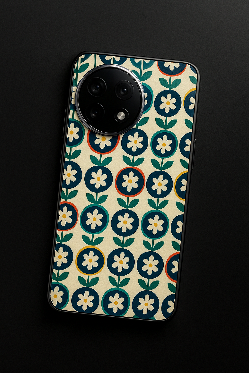 Daisy Retro Pop Premium Glass Back Cover For One Plus 13, 12, 11, 10, Nord Series