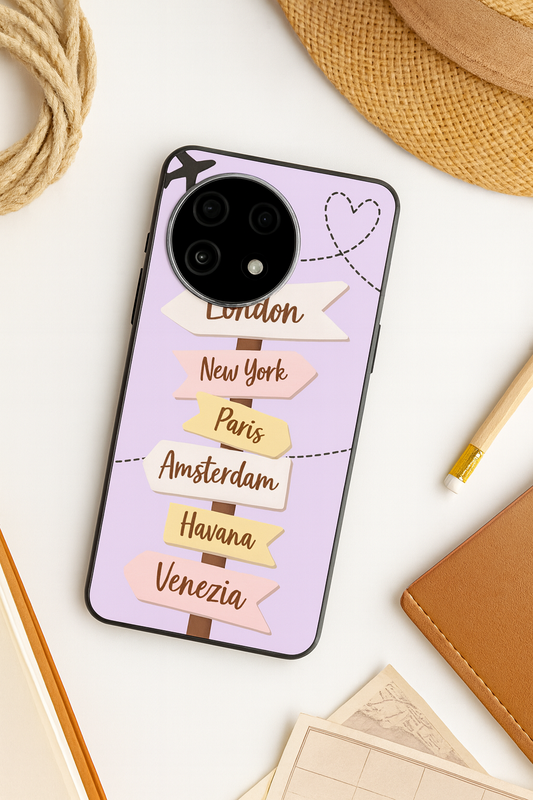 City Dreams Premium Glass Back Cover For One Plus 13, 12, 11, 10, Nord Series