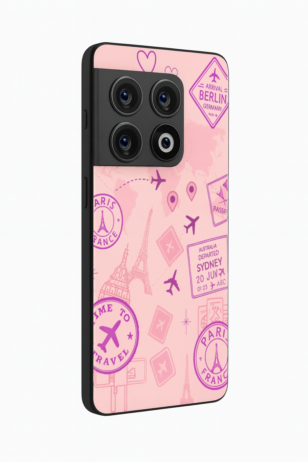 Travel Bug Premium Glass Back Cover For One Plus 13, 12, 11, 10, Nord Series