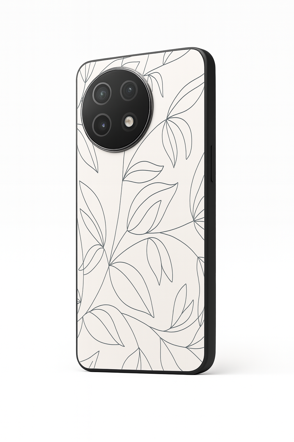 The Petal Sketch Premium Glass Back Cover For One Plus 13, 12, 11, 10, Nord Series