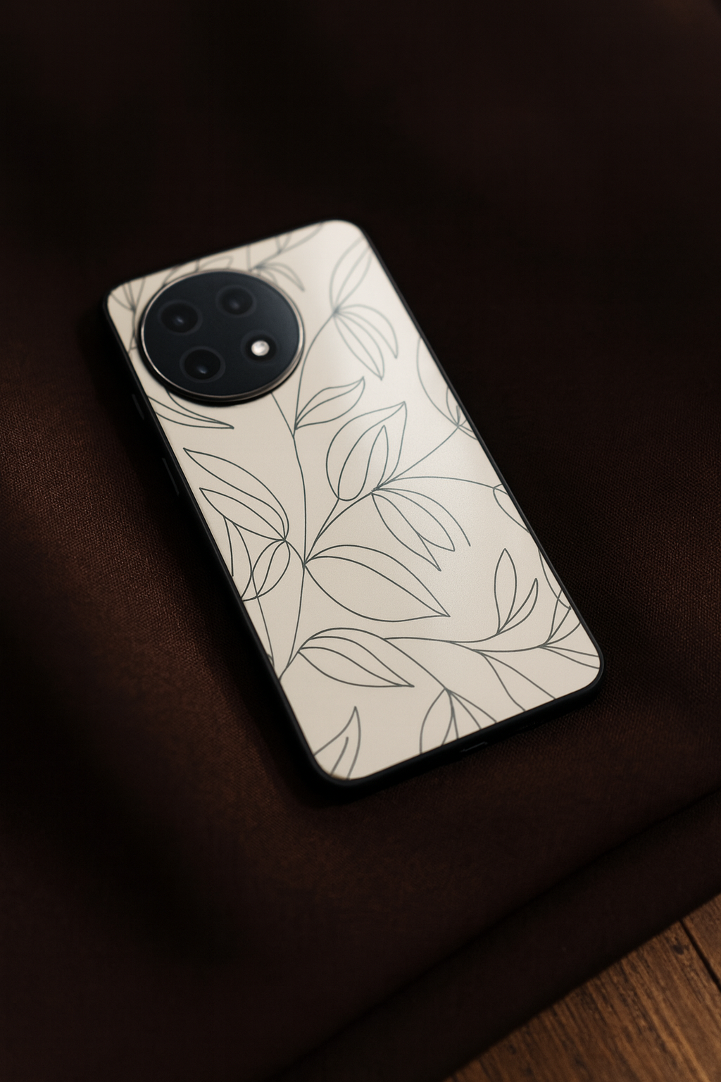 The Petal Sketch Premium Glass Back Cover For One Plus 13, 12, 11, 10, Nord Series
