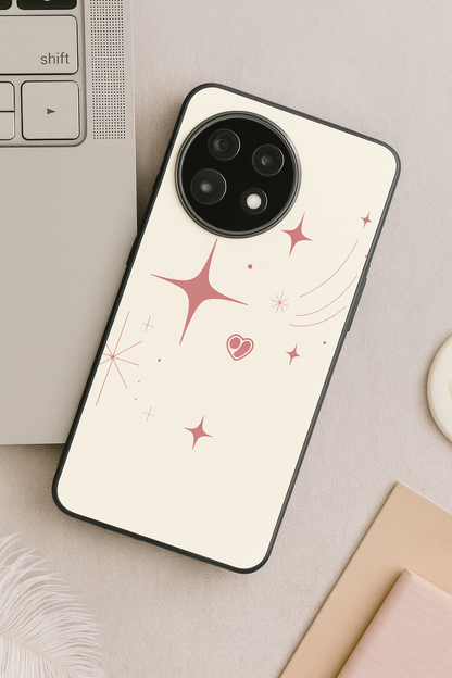 Starry Bliss Premium Glass Back Cover For One Plus 13, 12, 11, 10, Nord Series