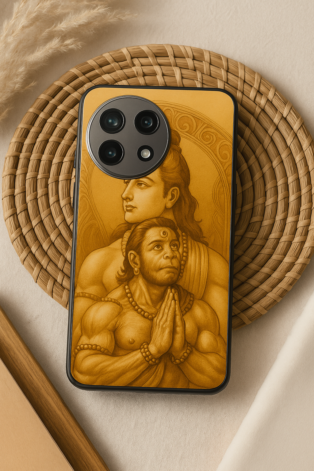 Bhakti Eternal Premium Glass Back Cover For One Plus 13, 12, 11, 10, Nord Series