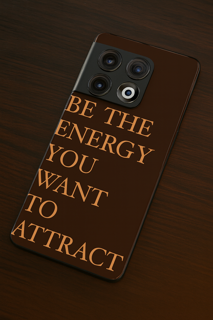 Be The Energy Premium Glass Back Cover For One Plus 13, 12, 11, 10, Nord Series