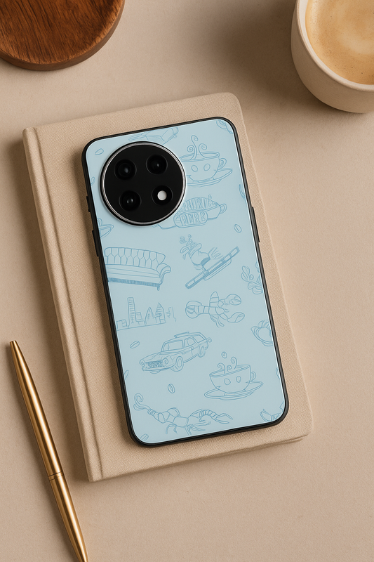 Lazy Latte Premium Glass Back Cover For One Plus 13, 12, 11, 10, Nord Series