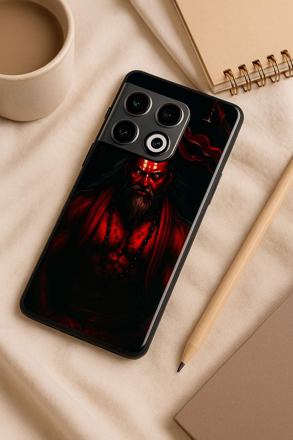 Rudra Roar Premium Glass Back Cover For One Plus 13, 12, 11, 10, Nord Series