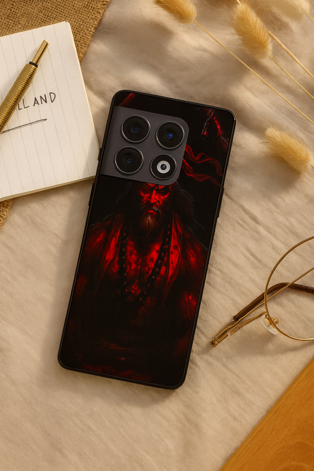 Rudra Roar Premium Glass Back Cover For One Plus 13, 12, 11, 10, Nord Series