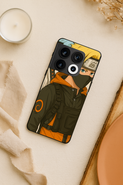 Stealthy Naruto Premium Glass Back Cover For One Plus 13, 12, 11, 10, Nord Series