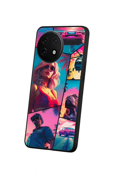 GTA Loading Premium Glass Back Cover For One Plus 13, 12, 11, 10, Nord Series