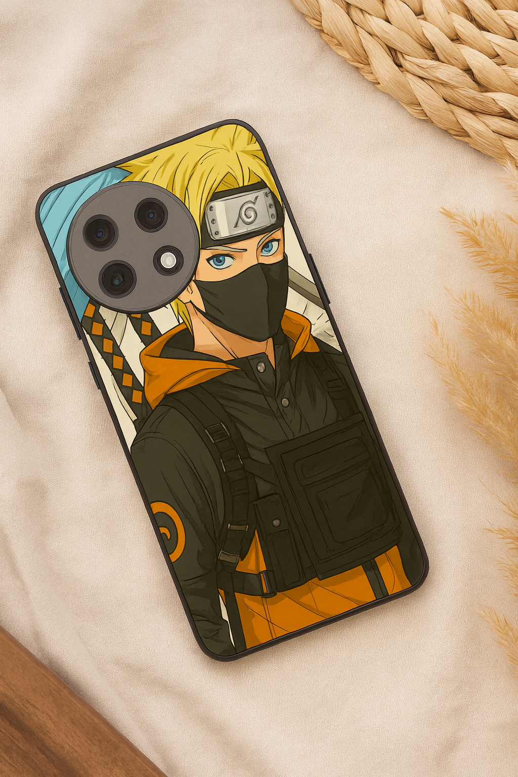 Stealthy Naruto Premium Glass Back Cover For One Plus 13, 12, 11, 10, Nord Series