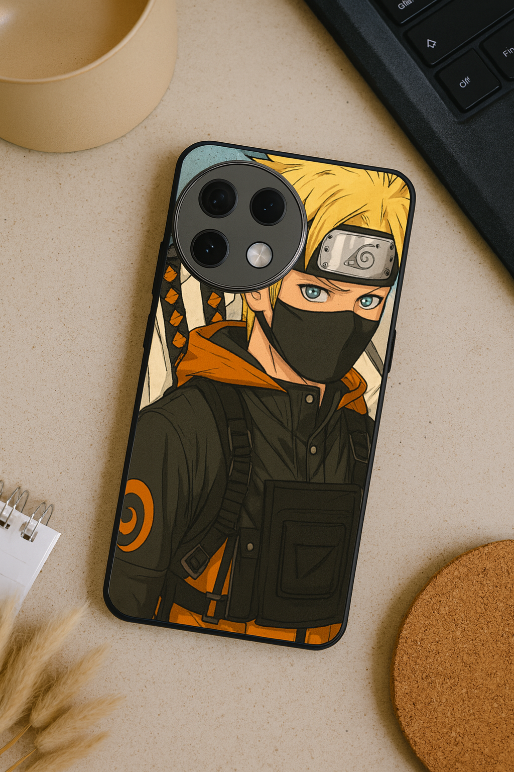 Stealthy Naruto Premium Glass Back Cover For One Plus 13, 12, 11, 10, Nord Series