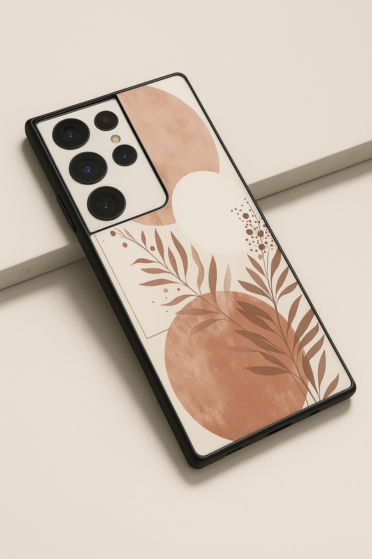 Blush Harmon Premium Glass Back Cover For Galaxy S, A, M & F Series