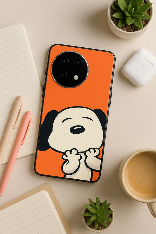 Puppy Love Glass Back Cover For One Plus 13, 12, 11, 10, Nord Series