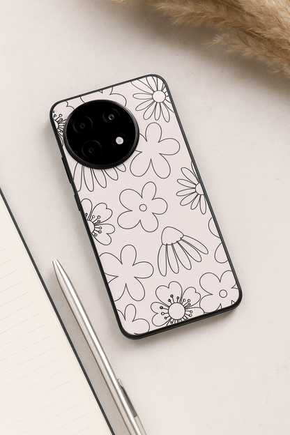 Outline Garden Glass Back Cover For One Plus 13, 12, 11, 10, Nord Series