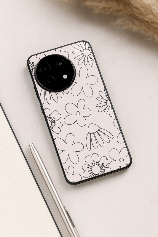 Outline Garden Glass Back Cover For One Plus 13, 12, 11, 10, Nord Series