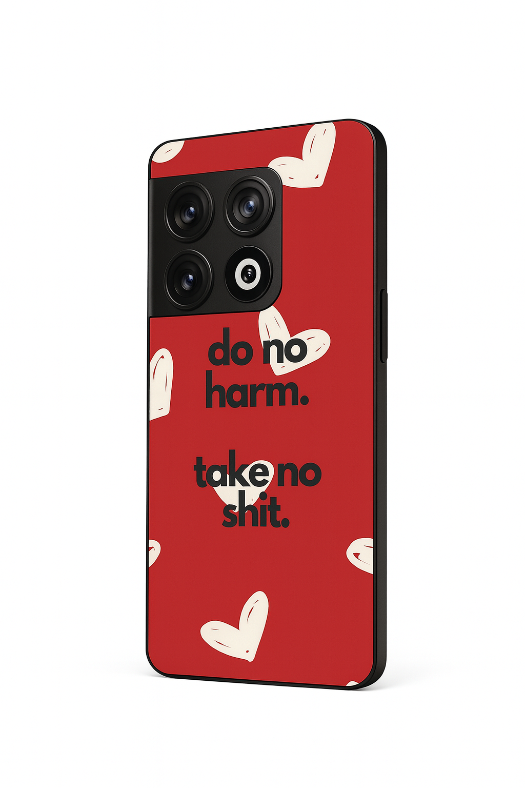 Bold Heart Premium Glass Back Cover For One Plus 13, 12, 11, 10, Nord Series