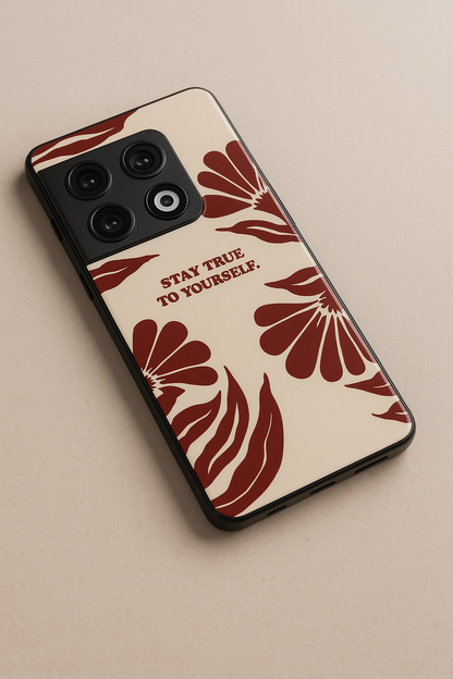 Floral Truth Glass Back Cover For One Plus 13, 12, 11, 10, Nord Series