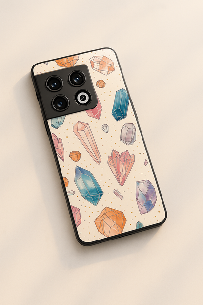 Crystal Bloom Glass Back Cover For One Plus 13, 12, 11, 10, Nord Series