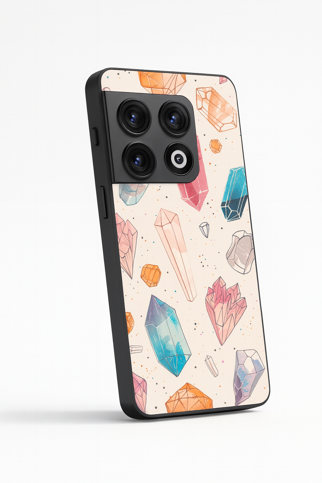 Crystal Bloom Glass Back Cover For One Plus 13, 12, 11, 10, Nord Series