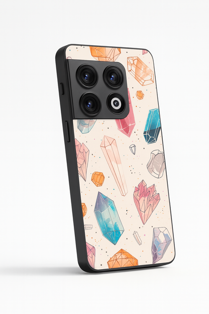 Crystal Bloom Glass Back Cover For One Plus 13, 12, 11, 10, Nord Series