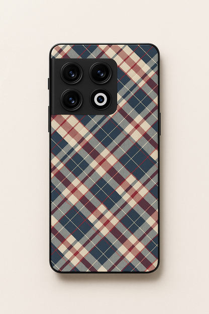 Plaid Perfection Glass Back Cover For One Plus 13, 12, 11, 10, Nord Series