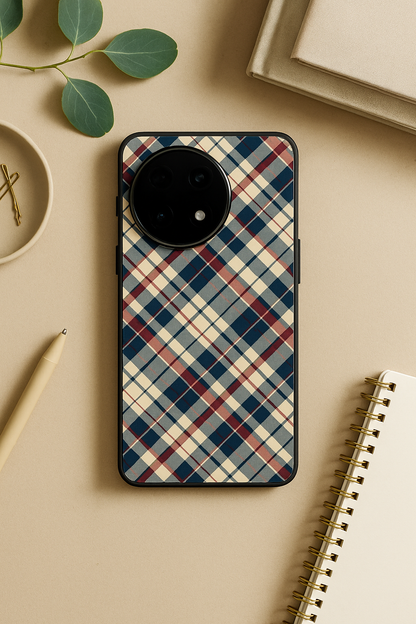 Plaid Perfection Glass Back Cover For One Plus 13, 12, 11, 10, Nord Series