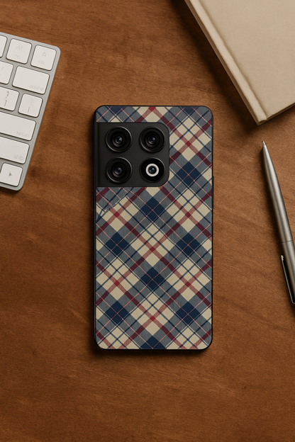 Plaid Perfection Glass Back Cover For One Plus 13, 12, 11, 10, Nord Series