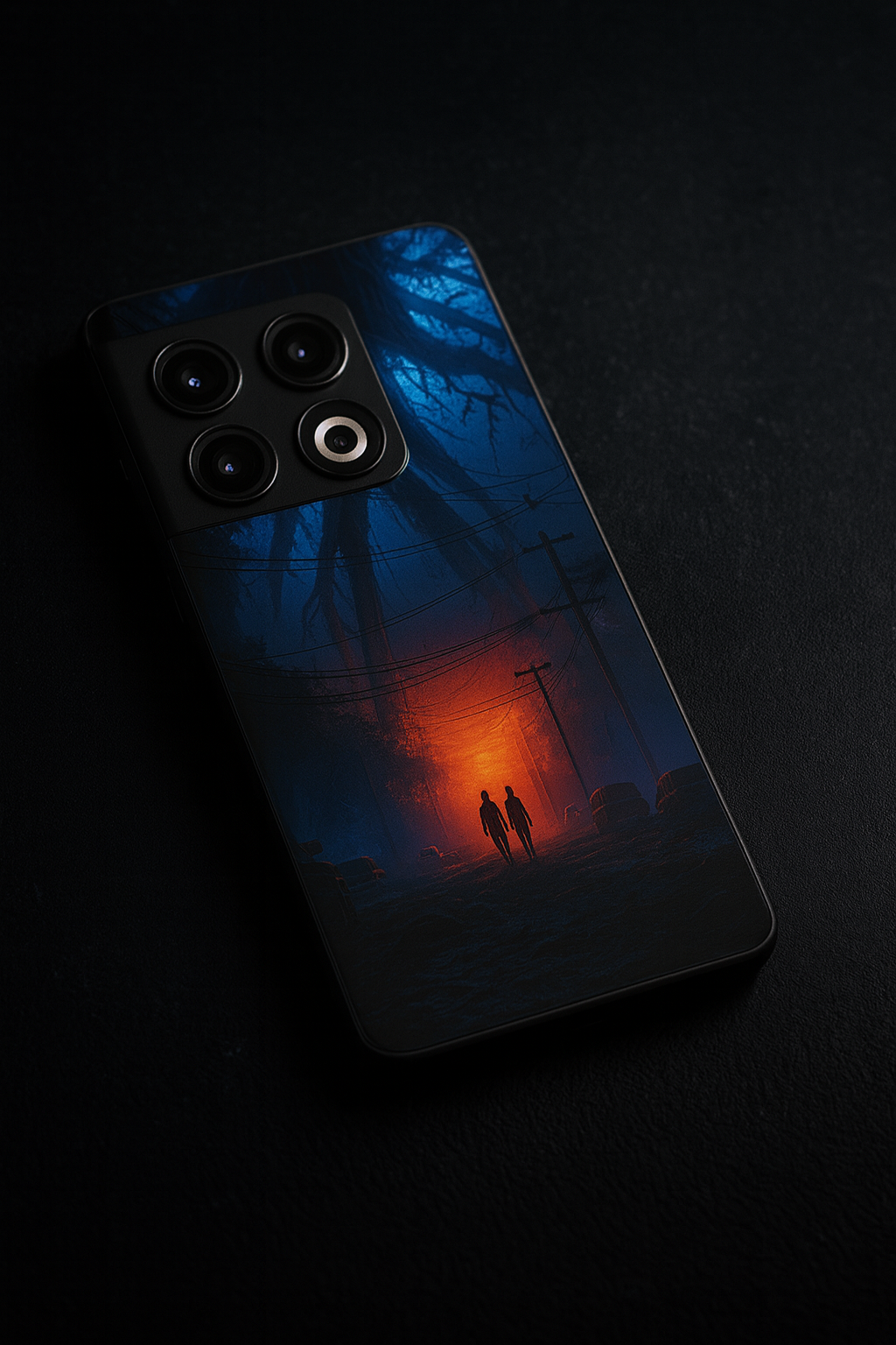 STRANGER THINGS- Shadowrise Premium Glass Back Cover For One Plus 13, 12, 11, 10, Nord Series
