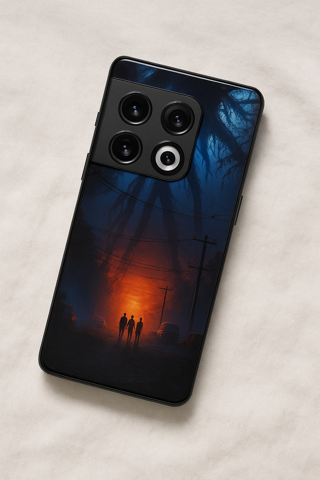 STRANGER THINGS- Shadowrise Premium Glass Back Cover For One Plus 13, 12, 11, 10, Nord Series