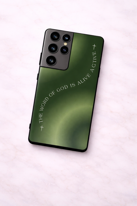 Alive & Active Premium Glass Back Cover For Galaxy S, A, M & F Series