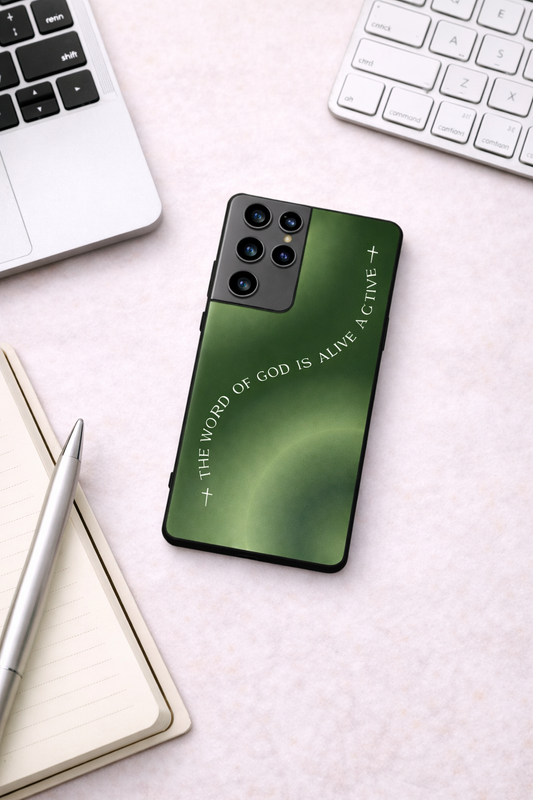 Alive & Active Premium Glass Back Cover For Galaxy S, A, M & F Series