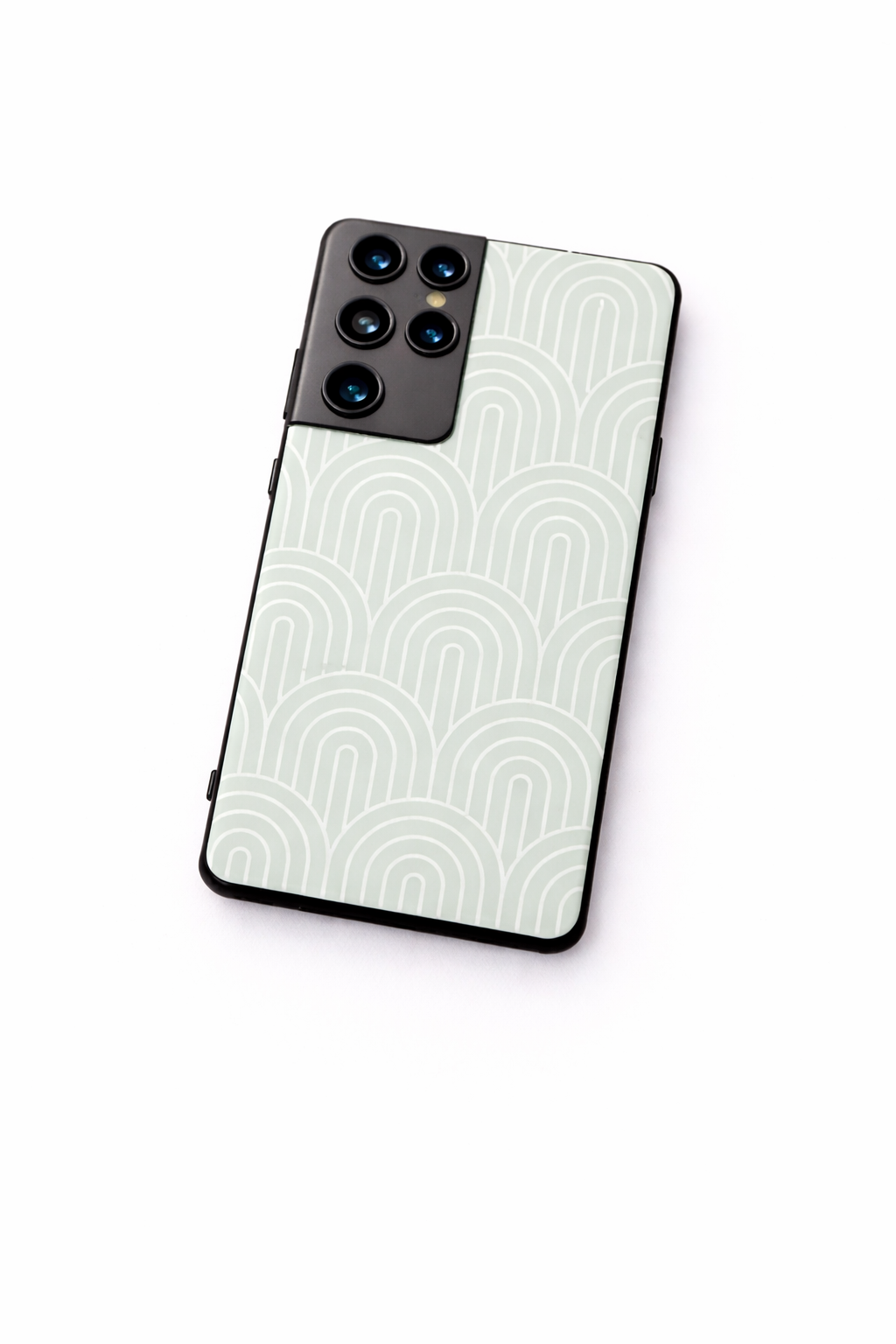 Mint Wave Premium Glass Back Cover For Galaxy S, A, M & F Series