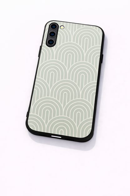 Mint Wave Premium Glass Back Cover For Galaxy S, A, M & F Series