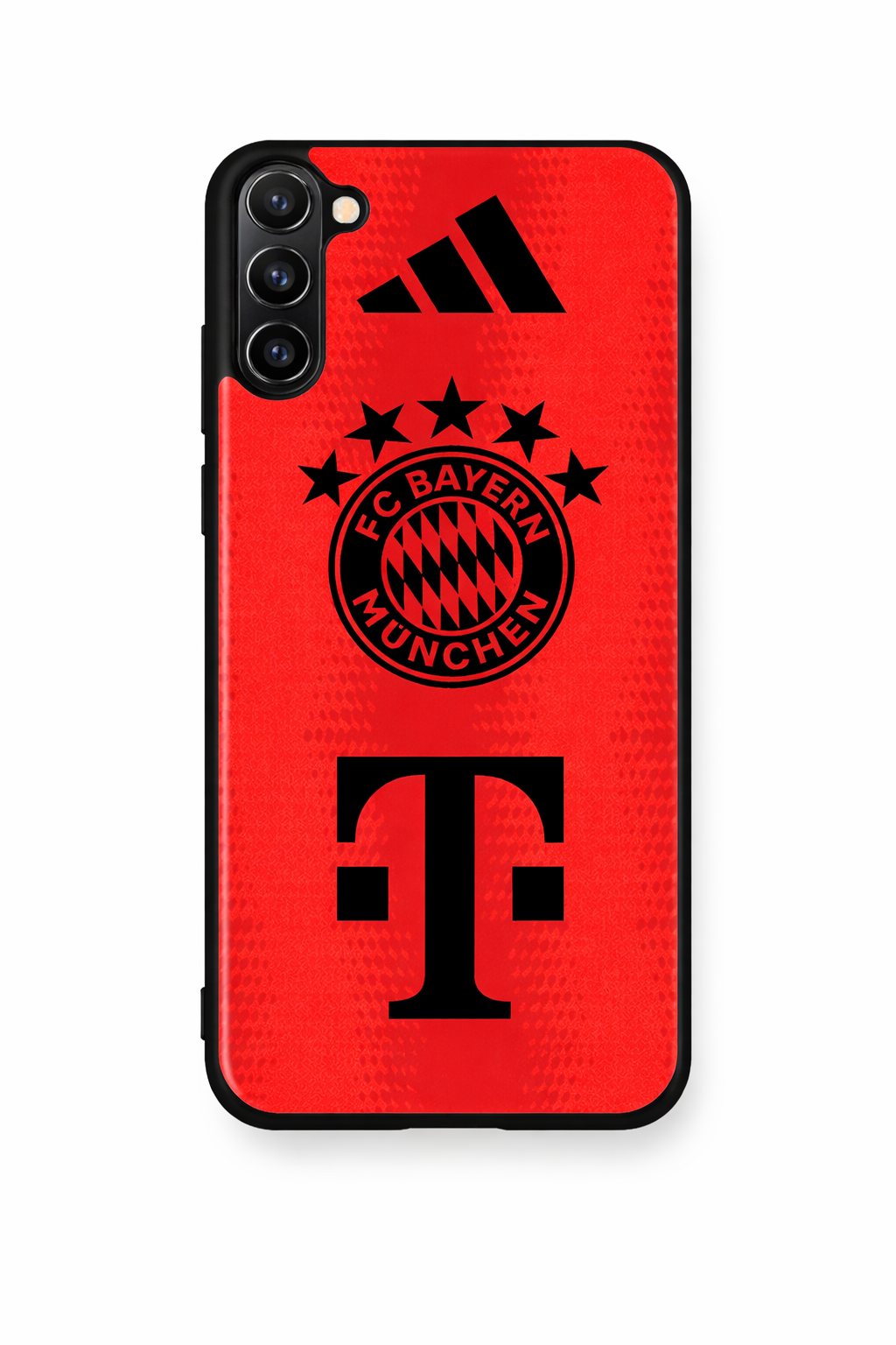 red armour Premium Glass Back Cover For Galaxy S, A, M & F Series