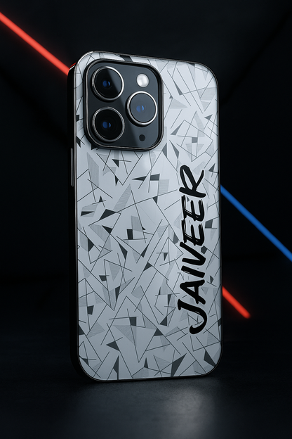 Prismatrix Personalised Name Premium Glass Back Cover For iPhone 11,12,13,14,15,16 Models