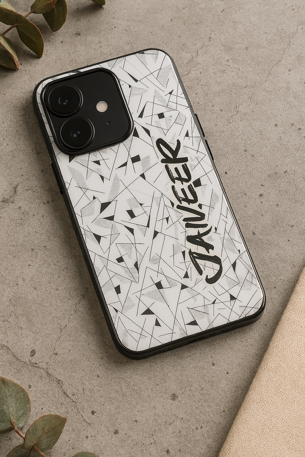 Prismatrix Personalised Name Premium Glass Back Cover For iPhone 11,12,13,14,15,16 Models