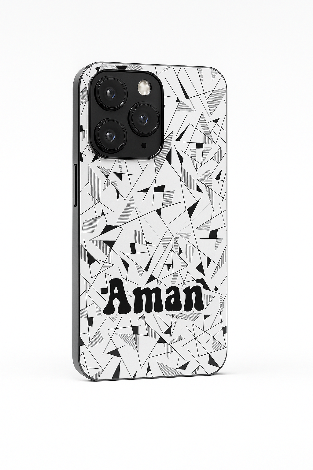 Prismatrix Personalised Name Premium Glass Back Cover For iPhone 11,12,13,14,15,16 Models