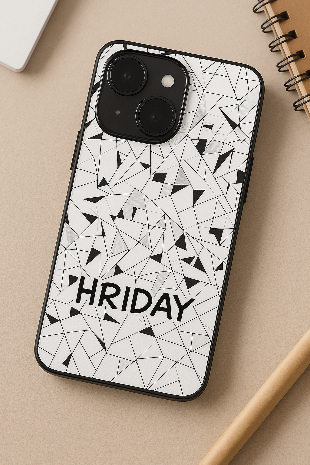 Prismatrix Personalised Name Premium Glass Back Cover For iPhone 11,12,13,14,15,16 Models