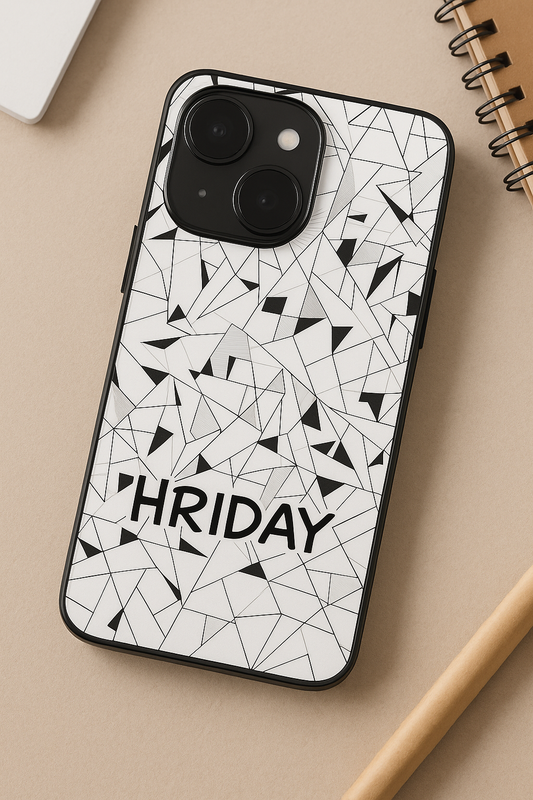 Prismatrix Personalised Name Premium Glass Back Cover For iPhone 11,12,13,14,15,16 Models