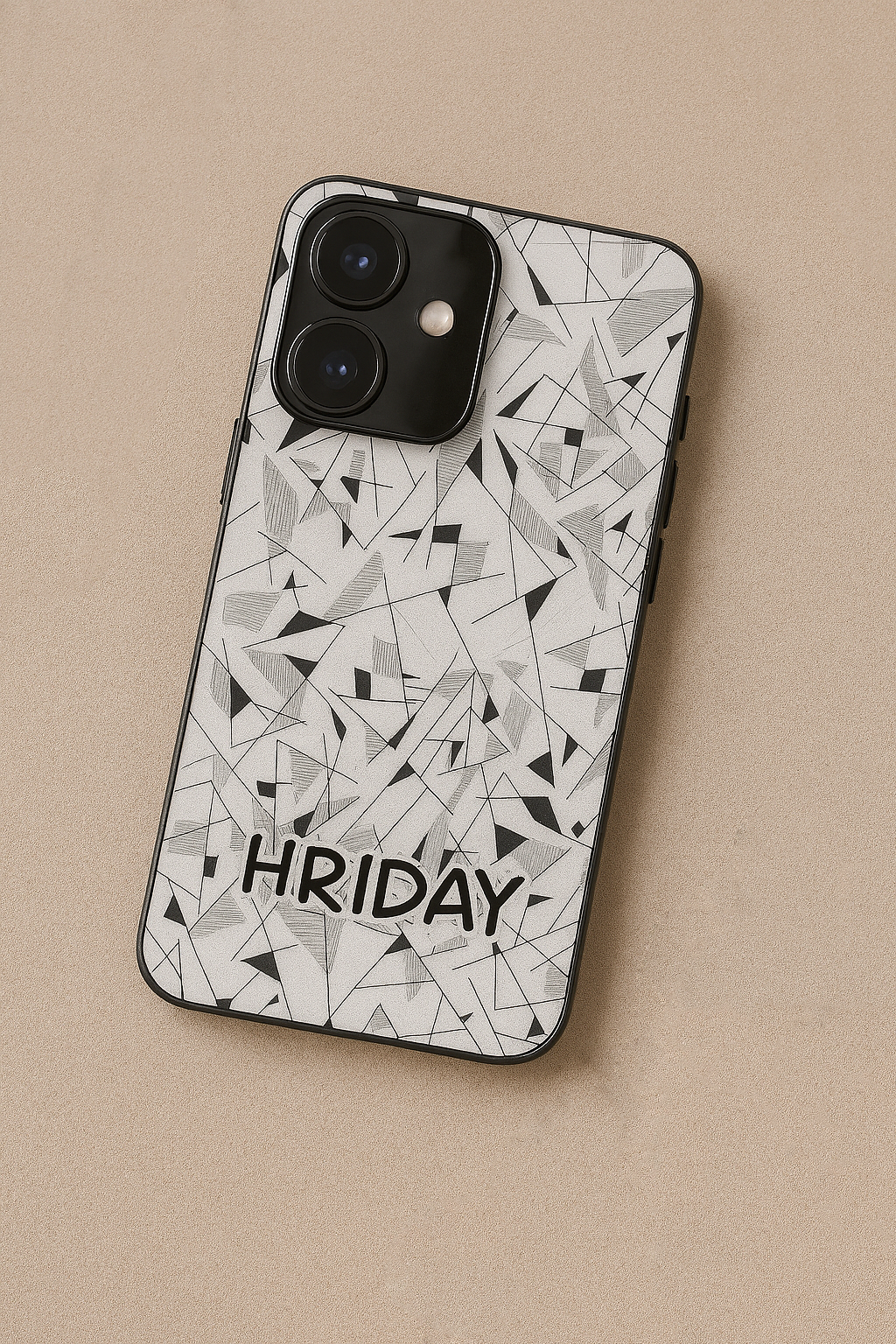 Prismatrix Personalised Name Premium Glass Back Cover For iPhone 11,12,13,14,15,16 Models