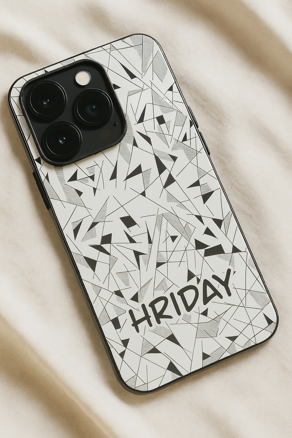 Prismatrix Personalised Name Premium Glass Back Cover For iPhone 11,12,13,14,15,16 Models