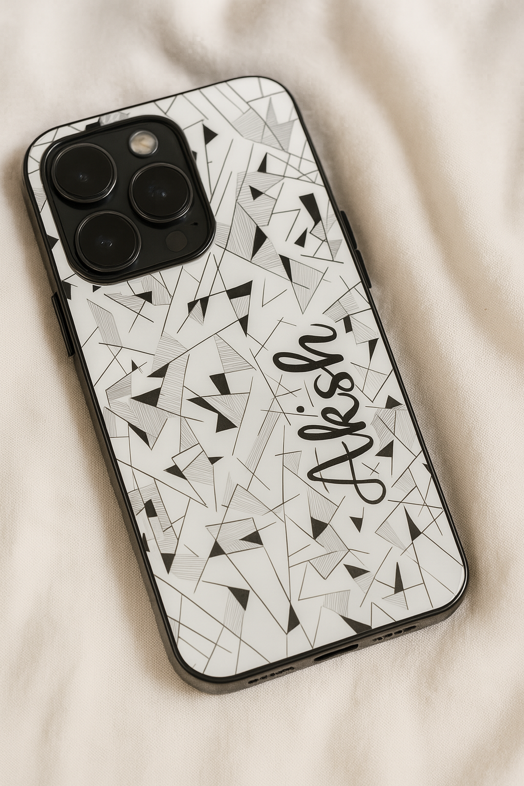 Prismatrix Personalised Name Premium Glass Back Cover For iPhone 11,12,13,14,15,16 Models