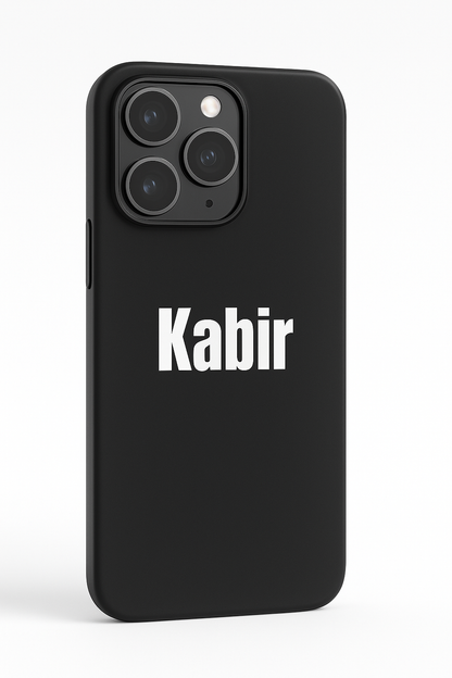 Minimal Luxe Personalised Name Premium Glass Back Cover For iPhone 11,12,13,14,15,16 Models